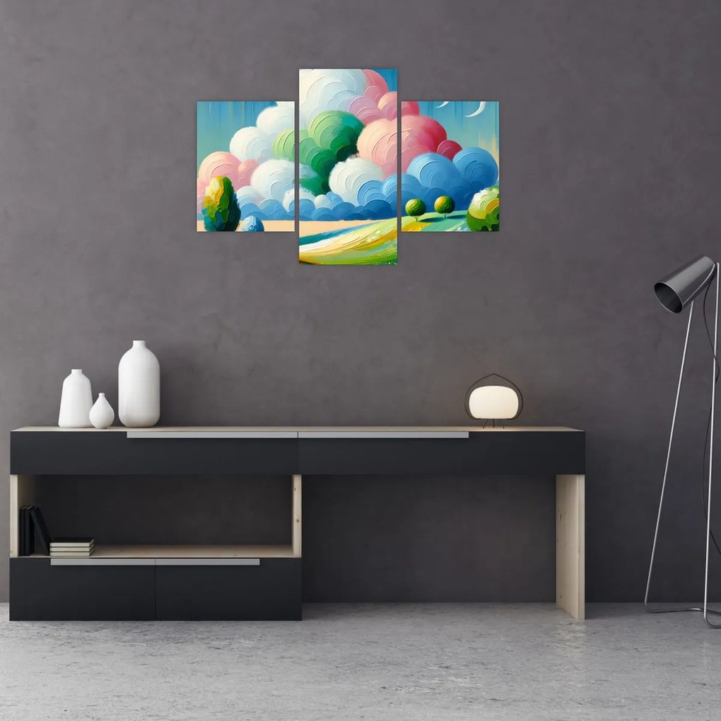 Kép - Tájkép felhővel (90x60 cm)