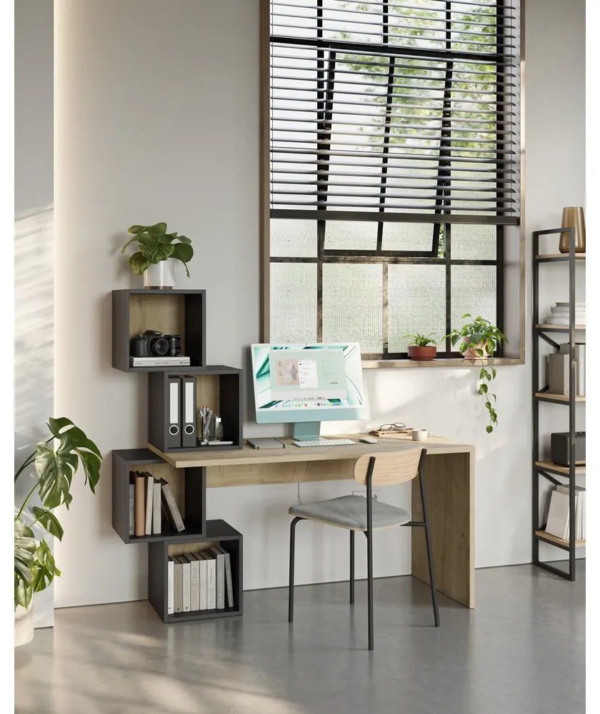 Íróasztal tölgyfa dekorral 60x154 cm Cubik – Marckeric