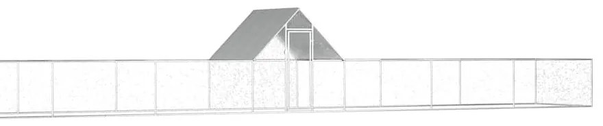 vidaXL horganyzott acél tyúkól 14 x 2 x 2 m