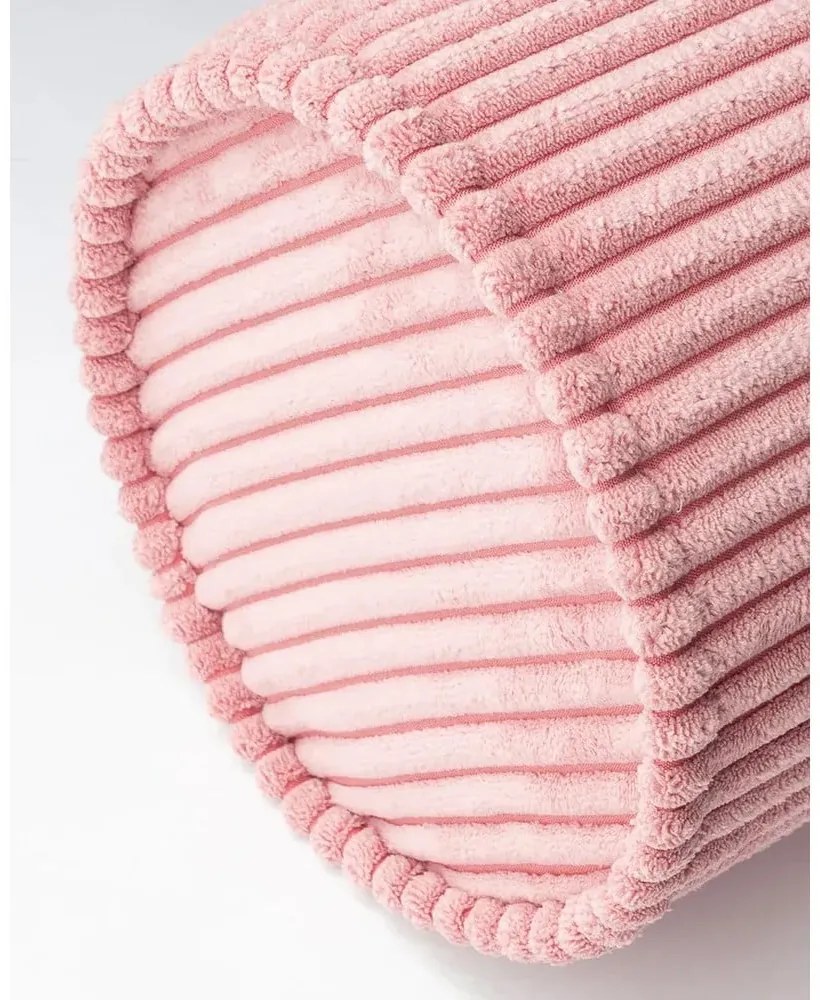 Rózsaszín kordbársony párna gyerek kanapéhoz Roll – Wigiwama