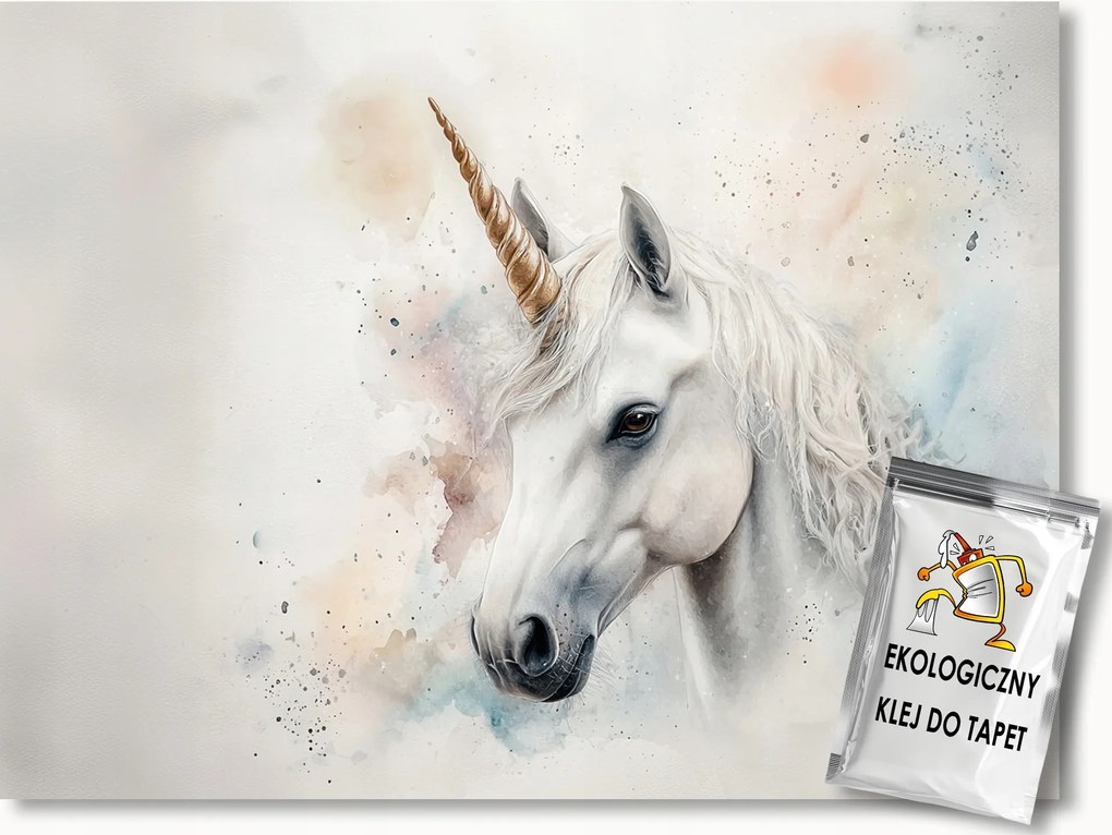 Fotótapéta Flizelina Akvarell Unikornis Ló Mese Fekete 350x250 ragasztó