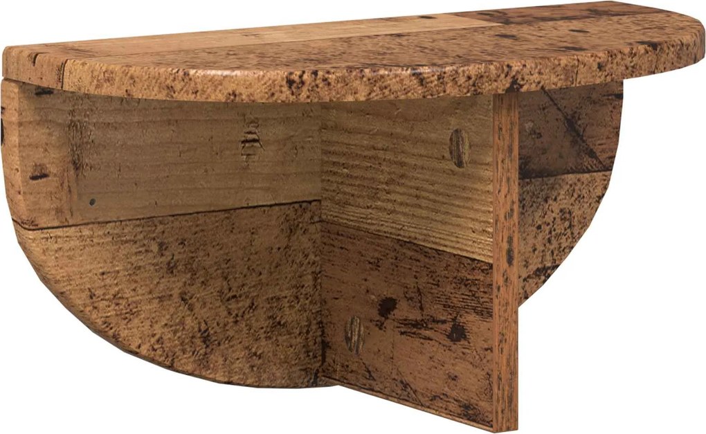 vidaXL Falpolc Falra szerelhető Öreg fa 38 x 19 x 19 cm Faanyag