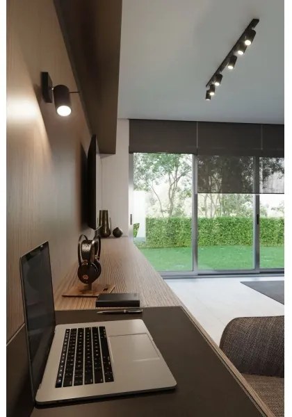 Sollux SL.0332 - Spotlámpa RING 4L 4xGU10/10W/230V fekete