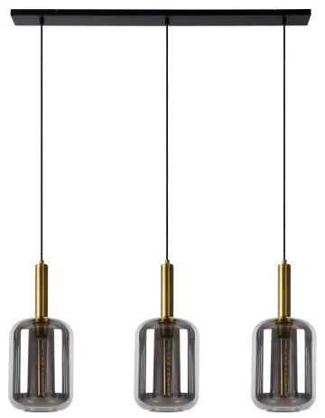 Lucide 45494/03/65 - Csillár zsinóron JOANET 3xE27/40W/230V fekete