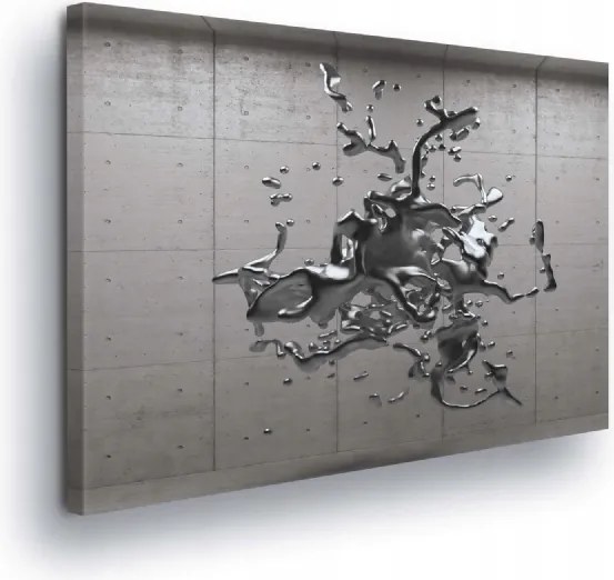 Vászonkép 100x75 Absztrakt beton fém mozgás dinamika modern 3D textúra