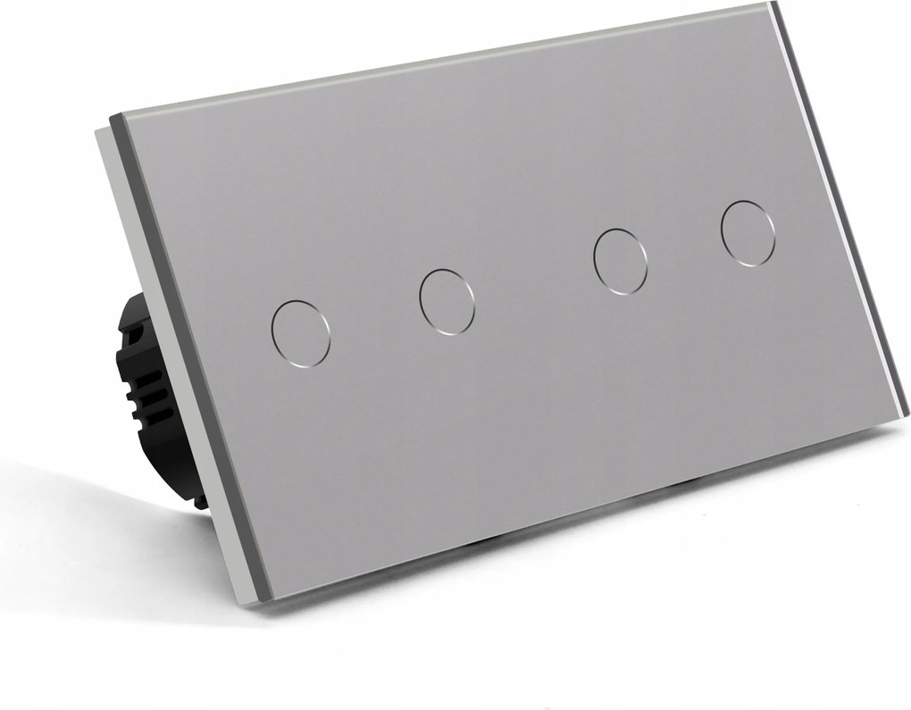 Érintőkapcsoló 2+2 Lépcső+normál Üvegkapcsoló