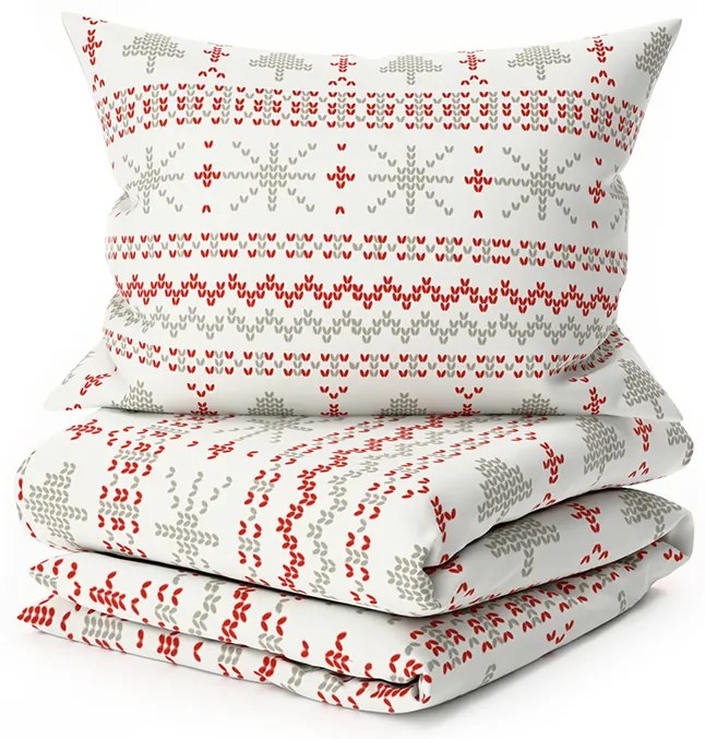 Pamut ágyneműhuzat NORDIC JOY fehér Ágyneműhuzat mérete: 70 x 90 cm | 140 x 200 cm