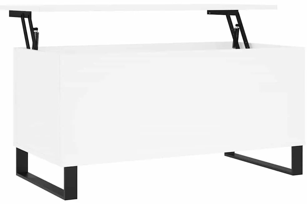 Fehér szerelt fa dohányzóasztal 90x44,5x45 cm
