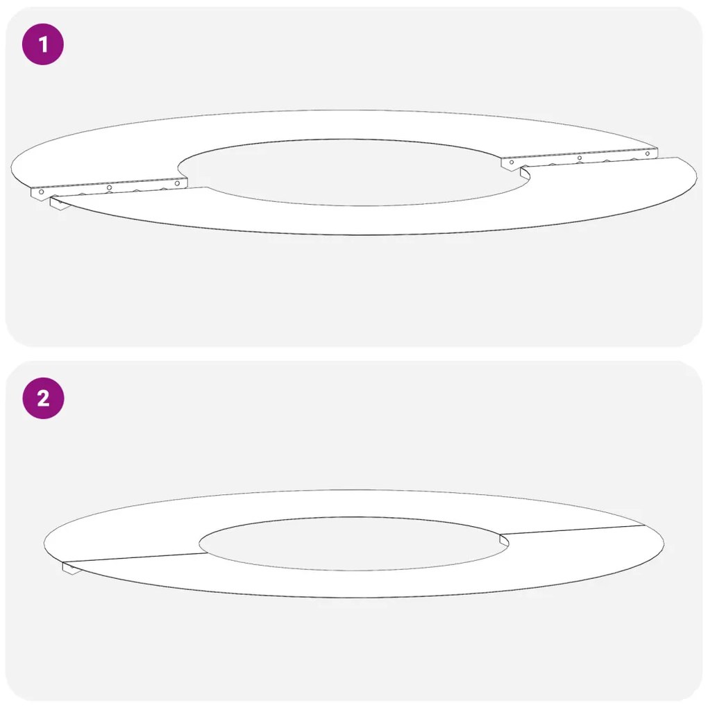 Fém Virágcserép Fekete Fém 60 x 60 x 1.3 cm Dekoratív Betétek