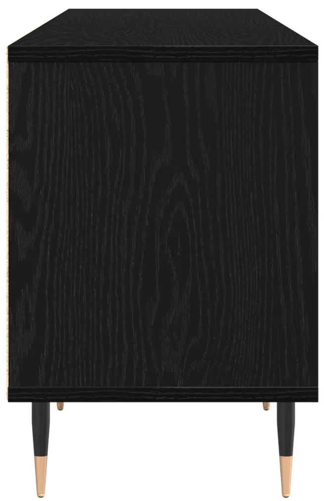 TV szekrény fekete tölgy 150x30x44.5 cm szerelt fa