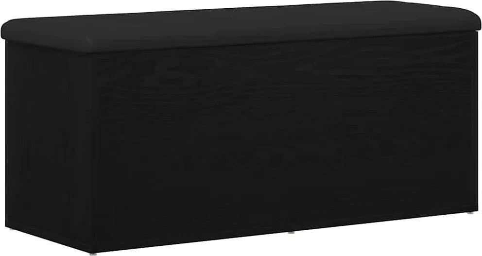 vidaXL Tárolópad tárolóval Musta tammi 102 x 42 x 45 cm Faanyag