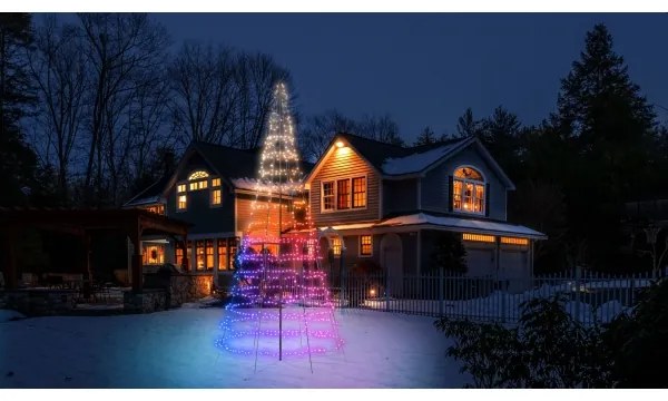 Twinkly TWP01KSPP-BEU - LED RGBW kültéri karácsonyfa TREE 1000xLED IP44 Wi-Fi