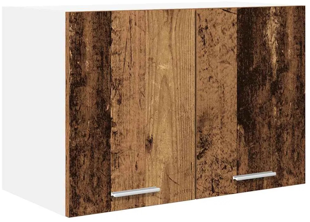 Függő szekrény Riga 2 pcs Régi fa és fehér 60 x 31 x 40 cm