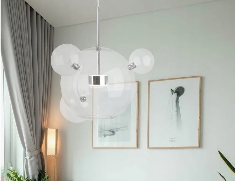 Króm lámpa Bubble Multiverse szappanbuborék dekoráció a nappaliba