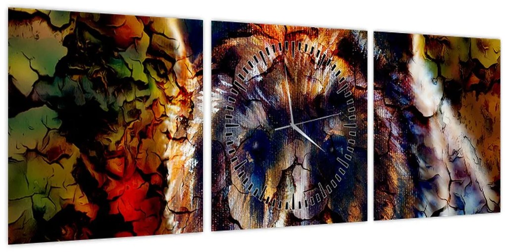 Kép - Medve, festmény (órával) (90x30 cm)