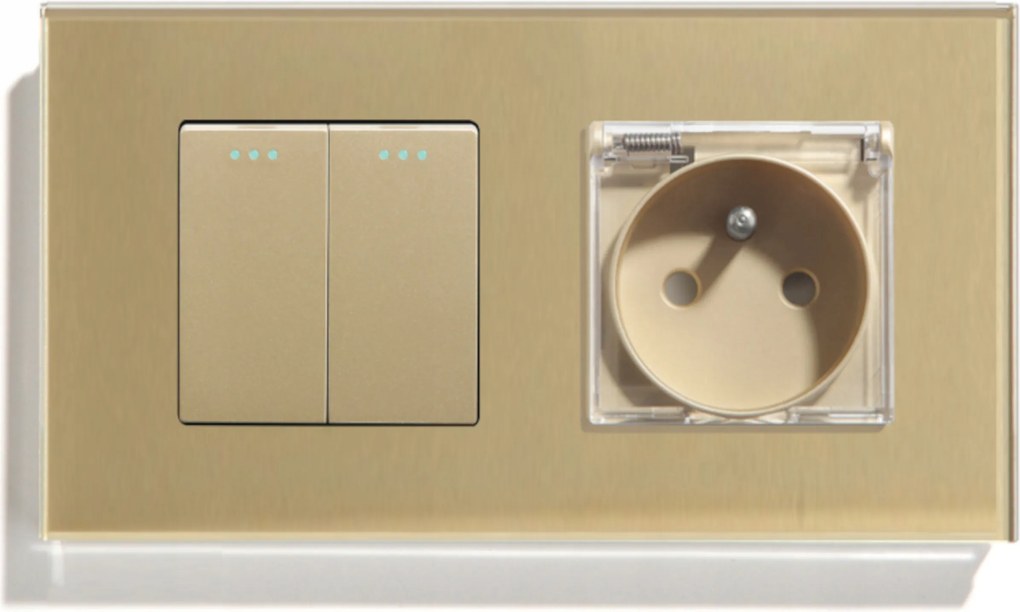 Klasszikus Billentyűs Kapcsoló 2K Dupla Üveg Hermetikus Aljzat