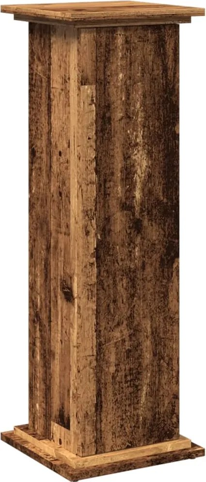 vidaXL antik fa színű szerelt fa bemutatóállvány tárolóval 31x30x90 cm