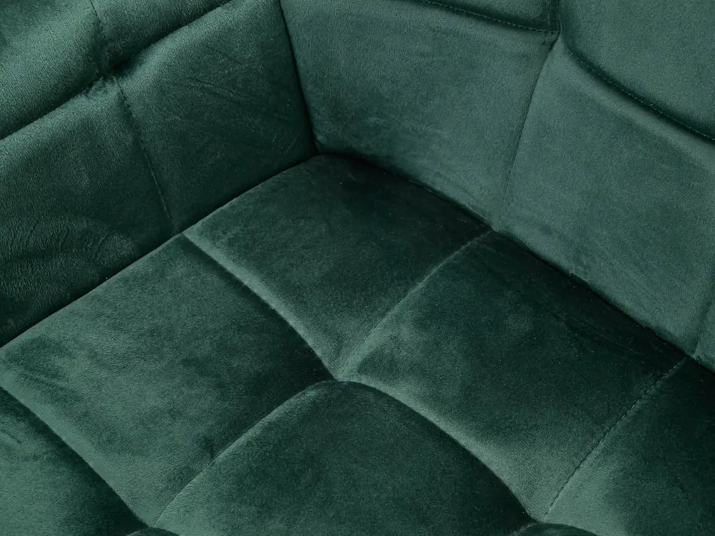 Sötétzöld MARLEN VELVET étkezőszék fekete lábakkal