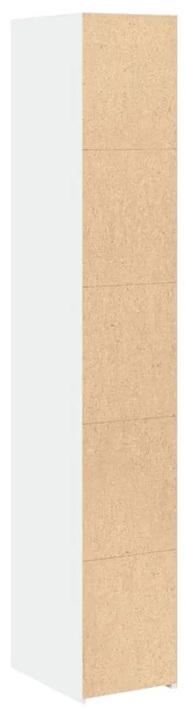 fehér szerelt fa magasszekrény 30 x 41 x 185 cm