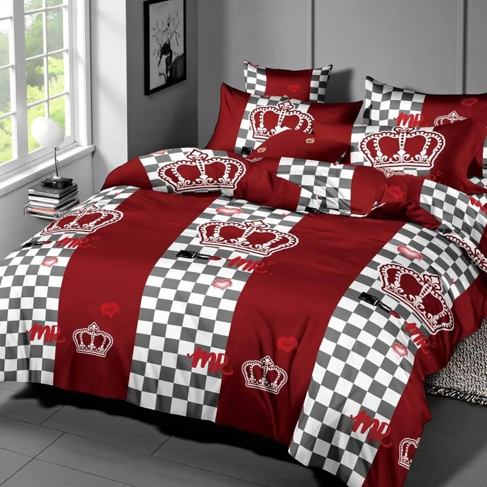 Ágynemű CROWN BURGUNDY 7 részes 140X200 cm