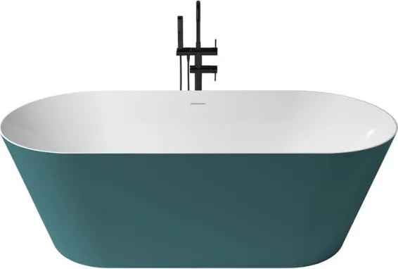 Leman kád_75x170_Turquesa Metallic/Blanco Brillo