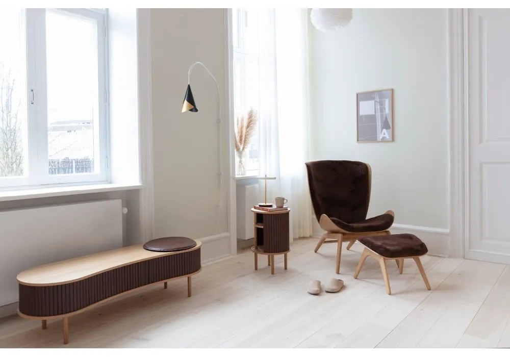 Barna TV-állvány tölgyfa dekorral 140x40 cm Audacious – UMAGE