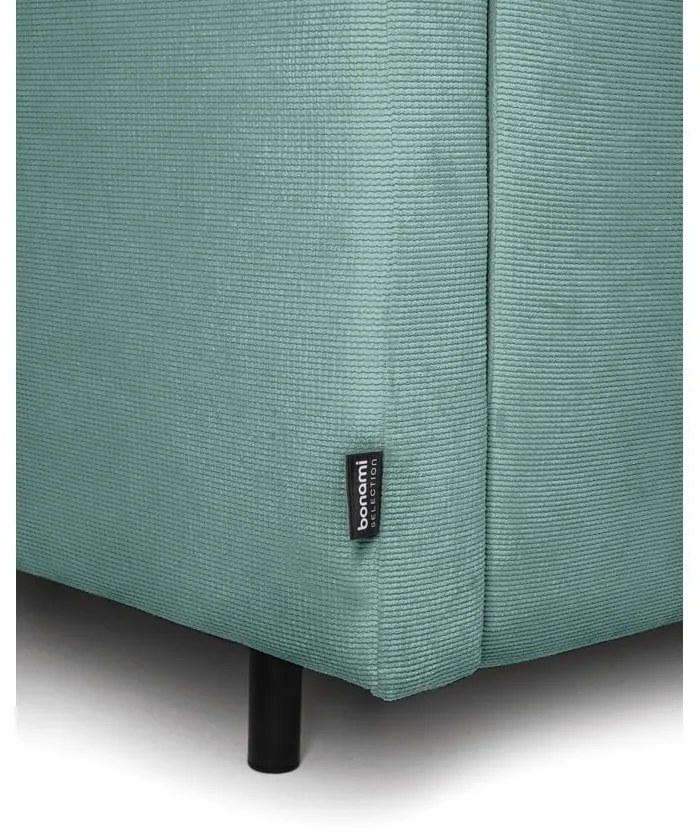 Türkiz kordbársony kinyitható-tárolóhelyes kanapé 215 cm Bjork – Bonami Selection