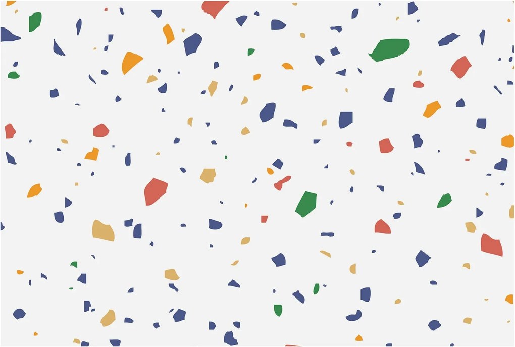 Flizelin tapéta falra Prémium szivárvány darabok 104x70