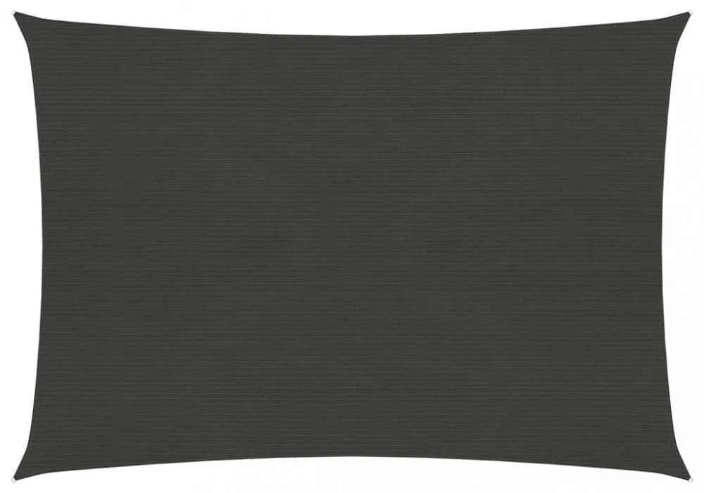 antracitszürke HDPE napvitorla 160 g/m² 5 x 6 m
