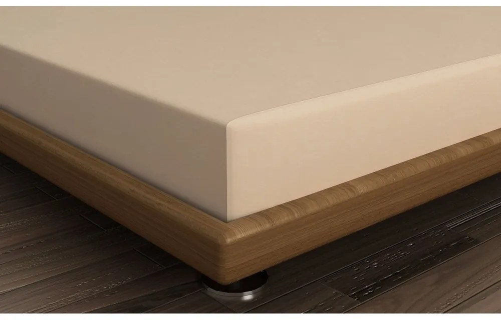 Bézs gumis pamut lepedő 140x200 cm – Mijolnir