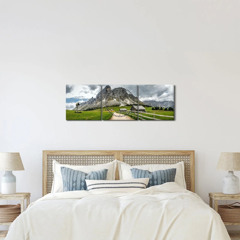 Kép - Az osztrák hegyekben (órával) (90x30 cm)