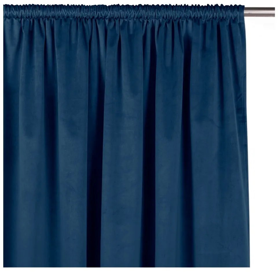 Kék bársony dimout (részleges sötétítő) függöny 530x270 cm Velto – Filumi