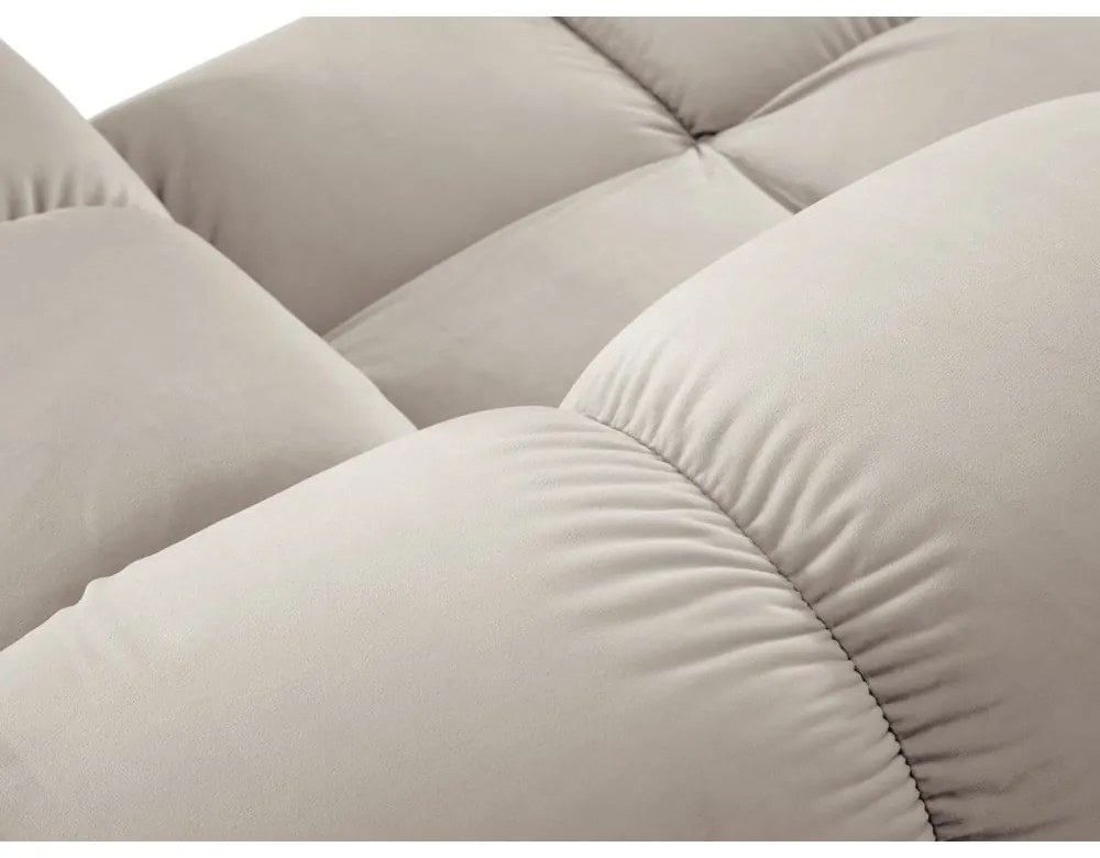 Bézs bársony moduláris kanapé 282 cm Bellis – Micadoni