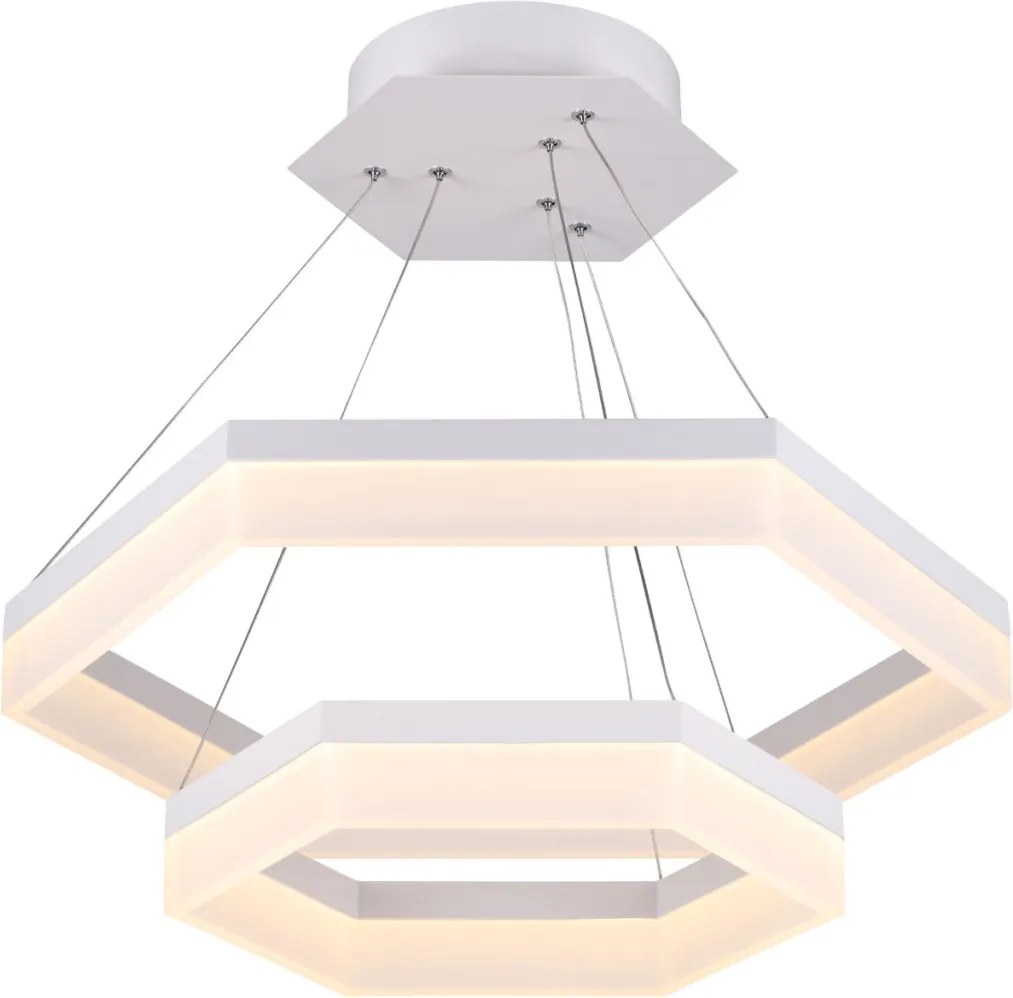 POLUX 306647 LUNA Modern Led Függesztett Lámpa Fehér LED IP20