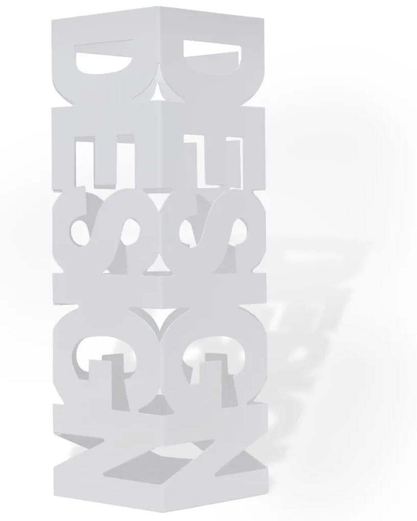 vidaXL Szögletes esőermyő / sétabot tartó 48,5 cm fehér