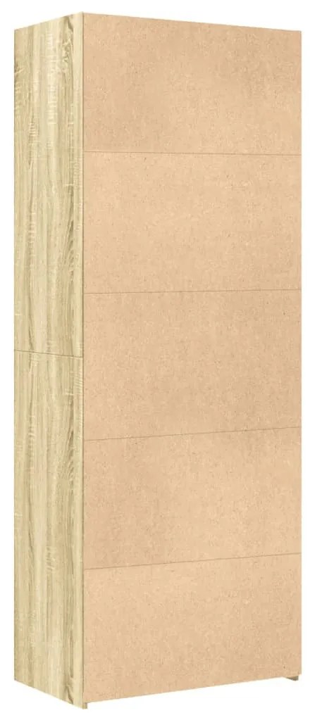 sonoma tölgy színű szerelt fa magasszekrény 70 x 42,5 x 185 cm