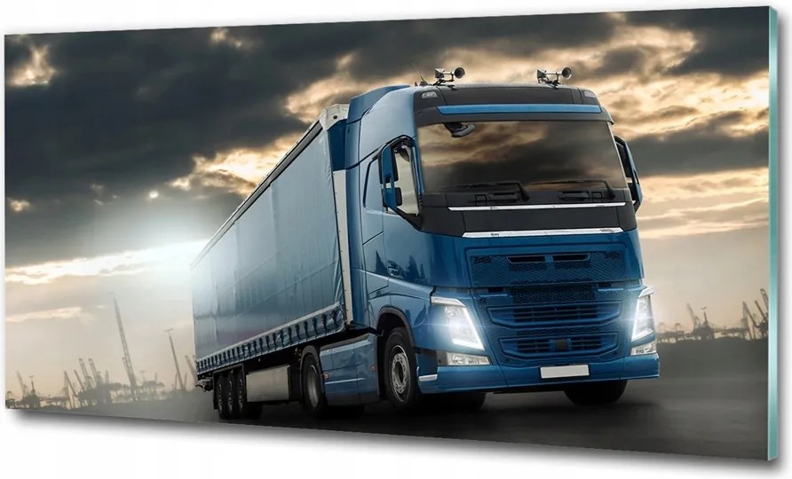 Fotó üvegkép Piros autó 125x50