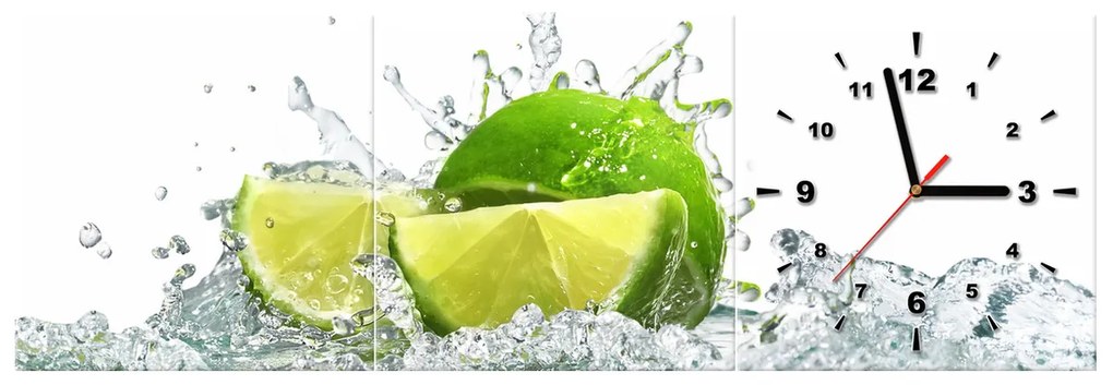 Gario Órás falikép Zöld lime - 3 részes Méret: 90 x 70 cm
