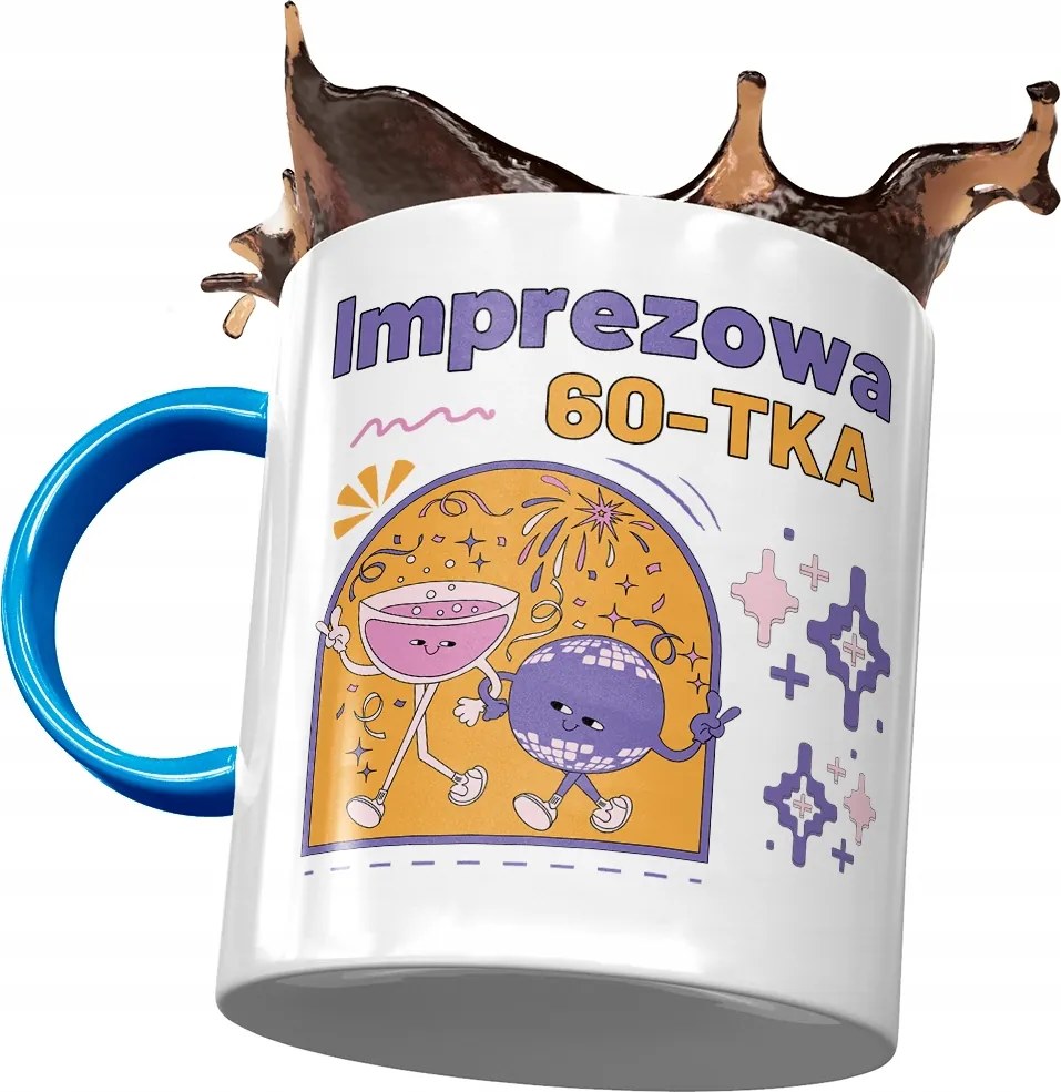 Kék Bögre Születésnapra 60 60-es 60-as évek Nyomtatott Fotóval