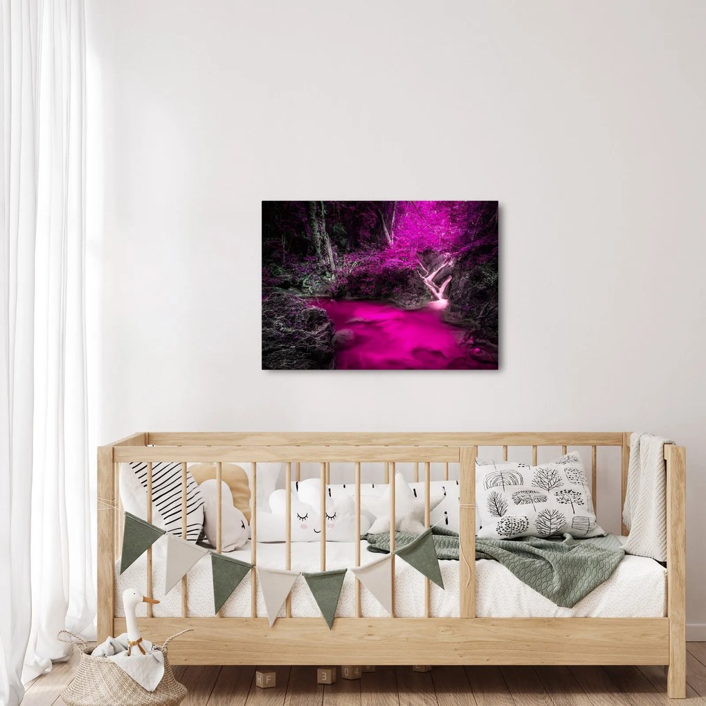 Kép - Rózsaszín erdő (70x50 cm)