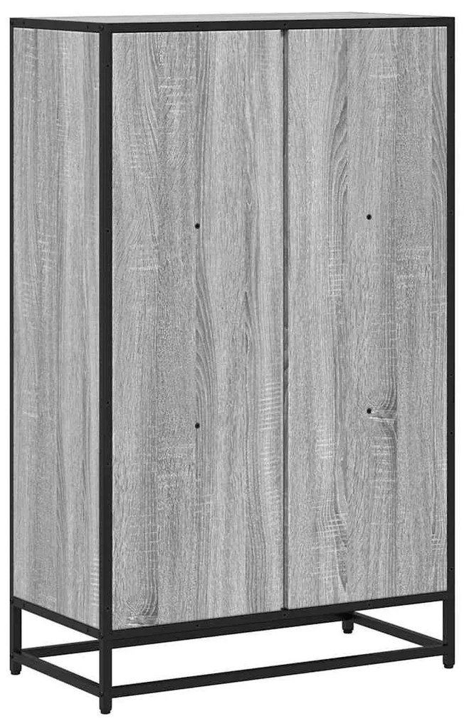 szürke sonoma színű szerelt fa könyvszekrény 65,5x33x107,5 cm