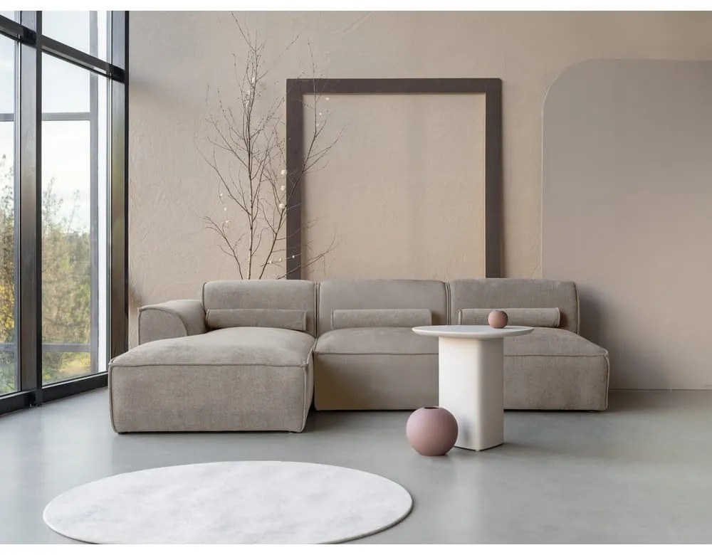 Bézs sarokkanapé (bal oldali) Flex Felix – Miuform