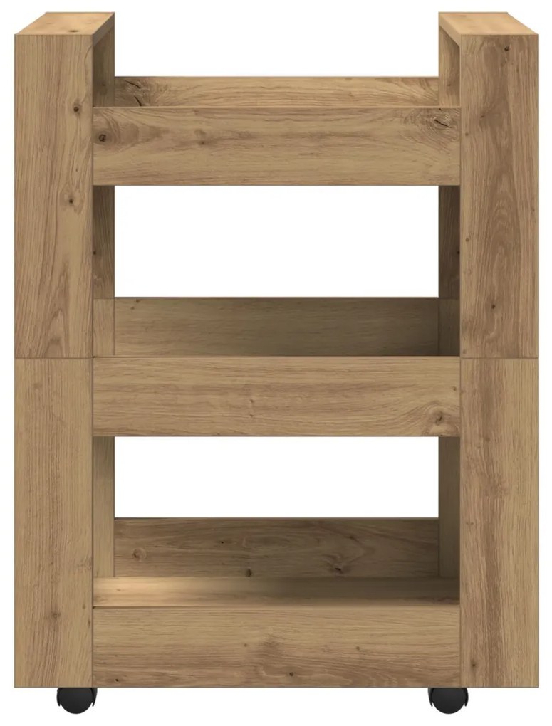 Konyhai Kocsi Kézműves Tölgy 60x45x80 cm Műanyag