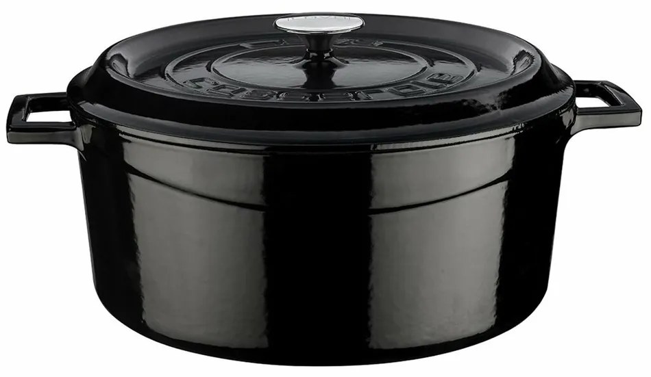 LAVA Metal öntöttvas edény, átmérő 32 cm, fekete, 9,8 l