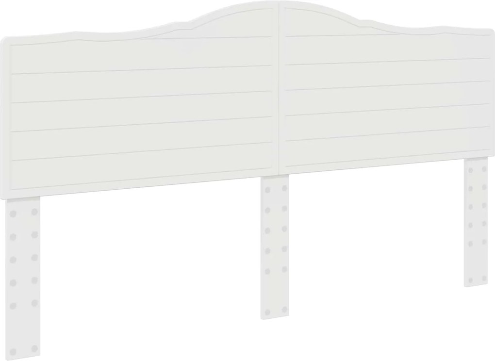 vidaXL Fejtámla Fényes Fehér 180 cm Faanyag