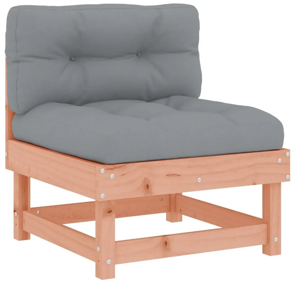 7 részes tömör duglászfenyő kerti társalgószett párnákkal