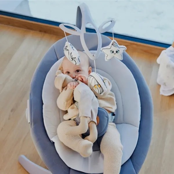 Lionelo - Babahinta dallammal MELL Grey Stone 4xAA + távirányító