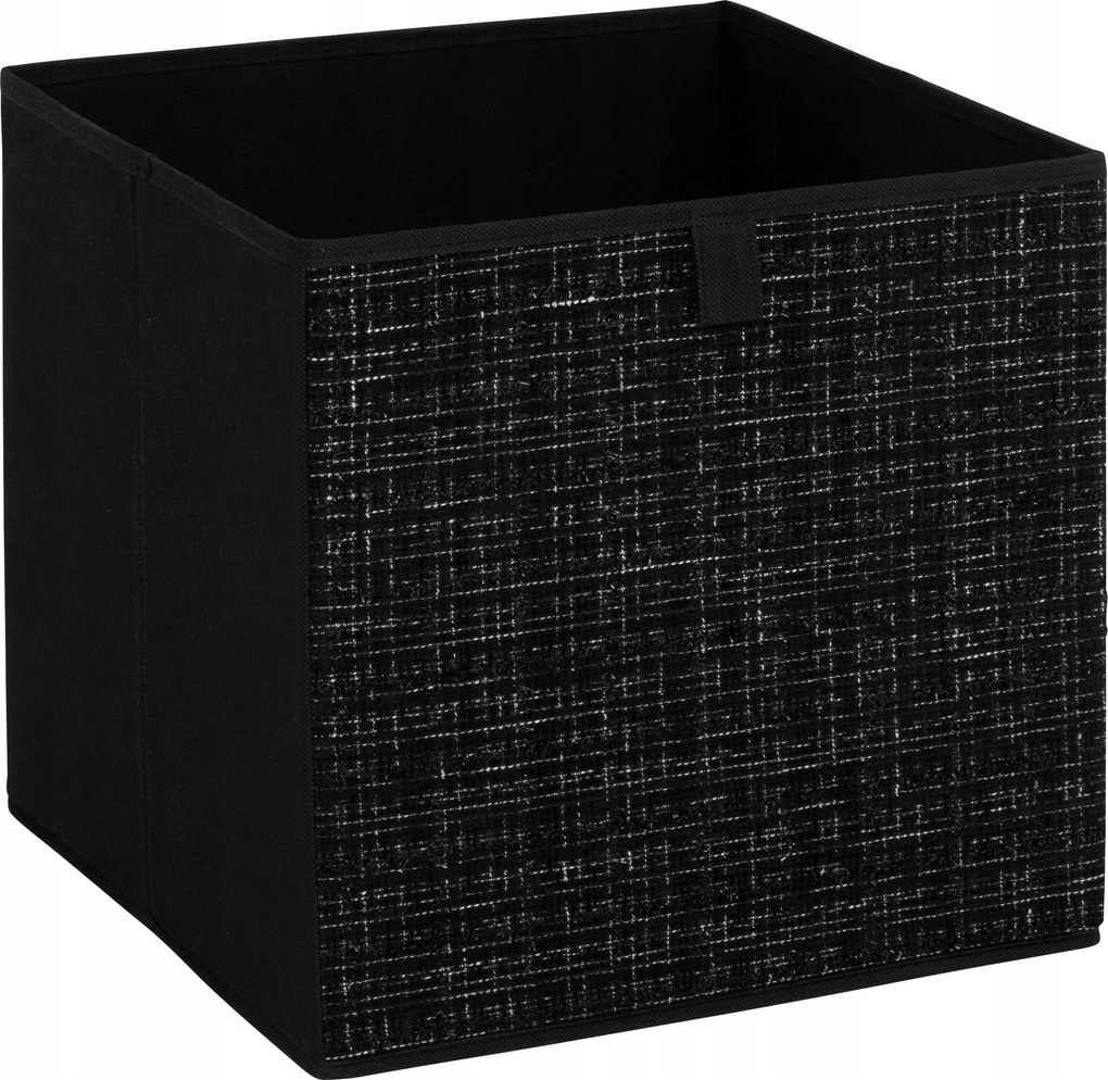 Tweed tárolódoboz 31 x 31 cm fekete dekoratív