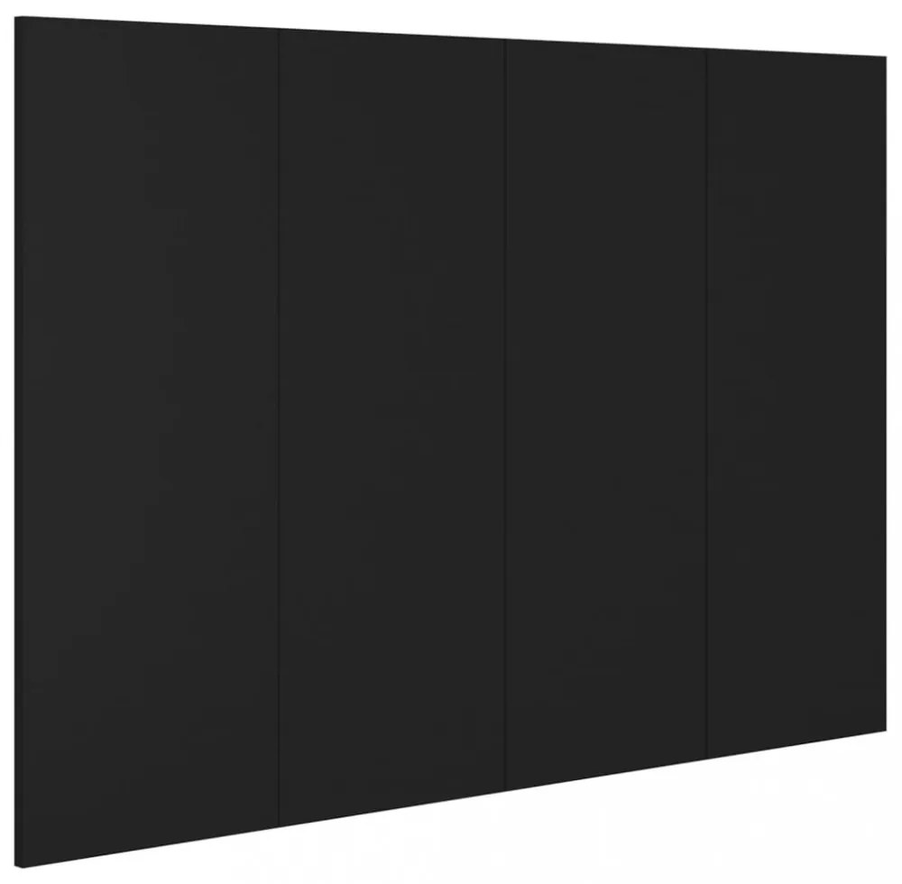 fekete szerelt fa ágyfejtámla 120x1,5x80 cm