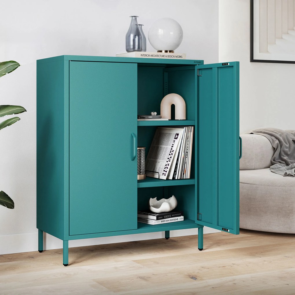 Szafka z półkami VITO, 800 x 1015 x 400 mm, Modern: morska